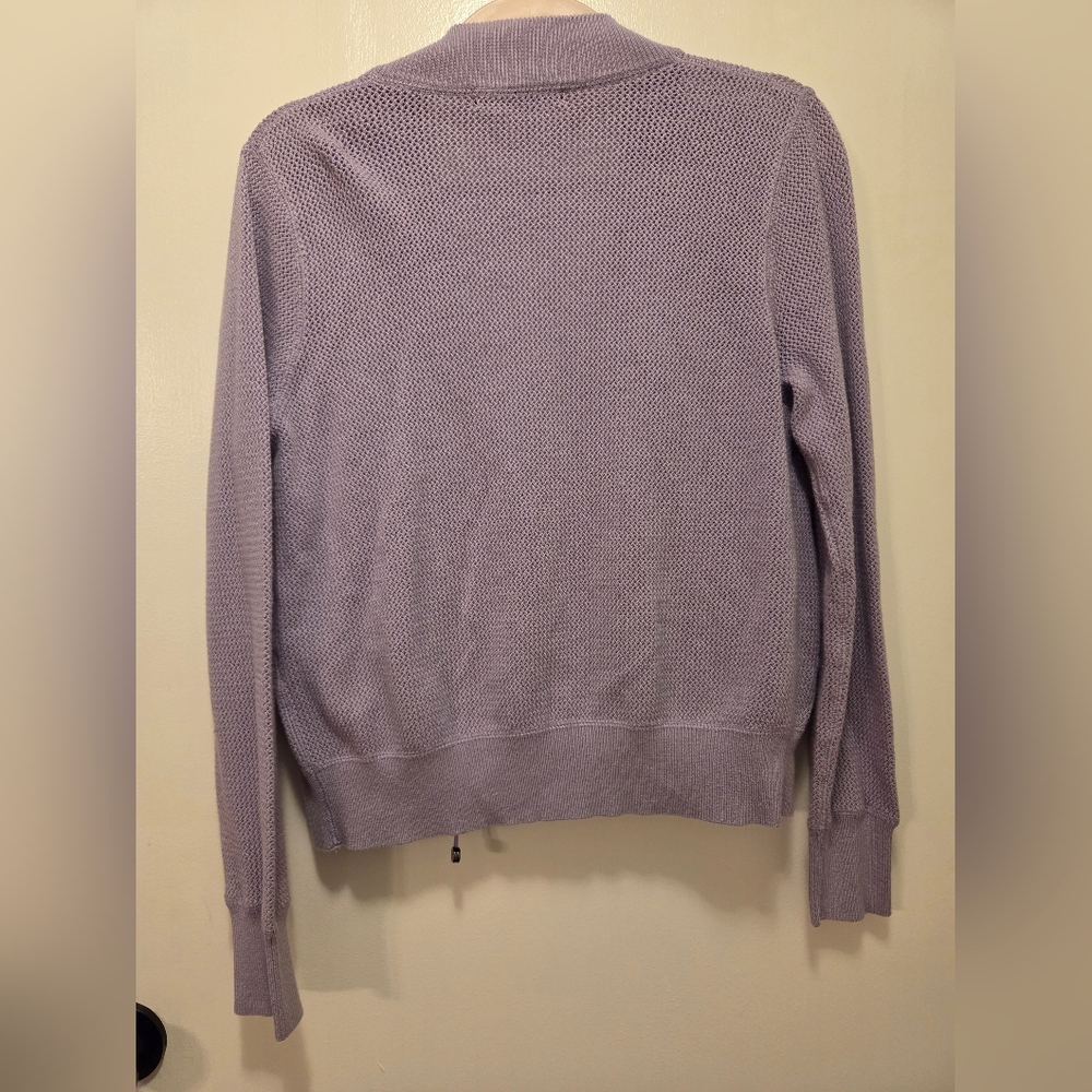 Lilac Textured Varsity Jacket - image 4